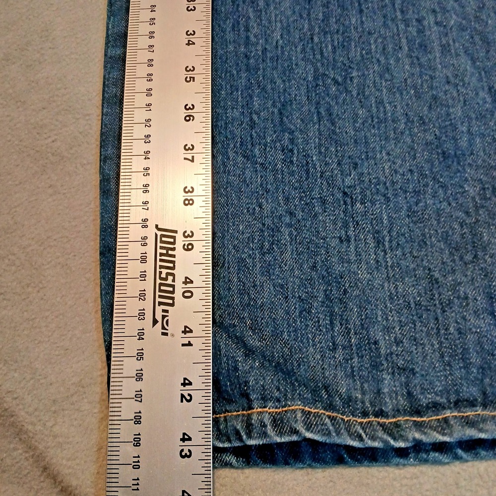 Zara Women's Wonky Crisscross High-Rise Wide-Leg Denim Jeans Blue Size 12 - Picture 3 of 13